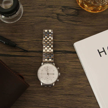 Premium Marlborough Polished Stainless Steel Watch Strap- Curved Ends or Straight Ends
